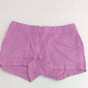 J. Crew Pink Purple Broken-In Chino Shorts Women's Size 6 Pre-owned Zip Up